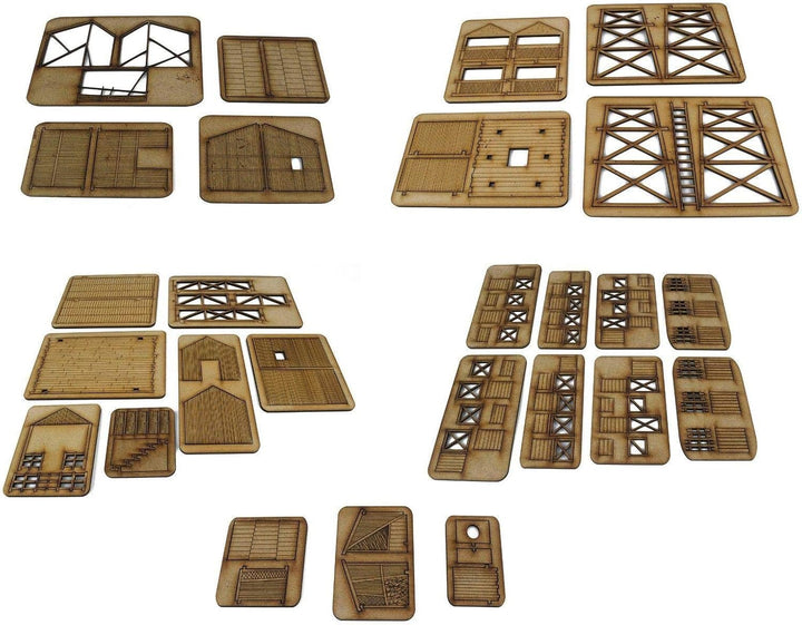 War World Gaming Jungle Warfare MDF Militär Ausgangslager - 28mm Heroisch Pazifisch Tabletop Gelände