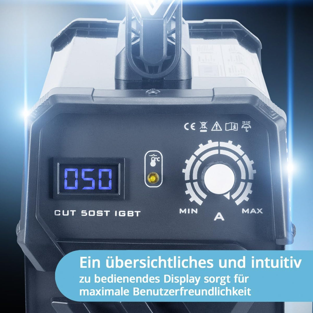 STAHLWERK CUT 50 ST IGBT Plasmaschneider mit 50 Ampere, bis 14mm Schneidleistung, für Lackierte Blec