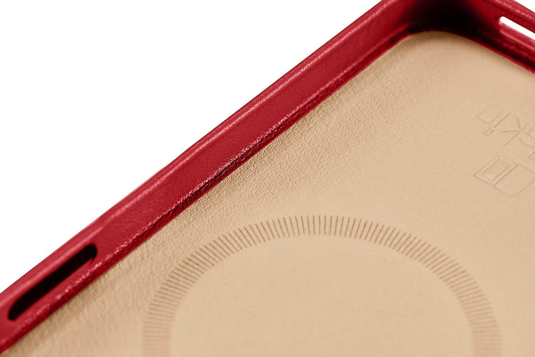 Mobiskin Hülle kompatibel mit Apple iPhone 14 Plus (6,7 Zoll), Handyhülle mit echtem Leder, Case, Sc