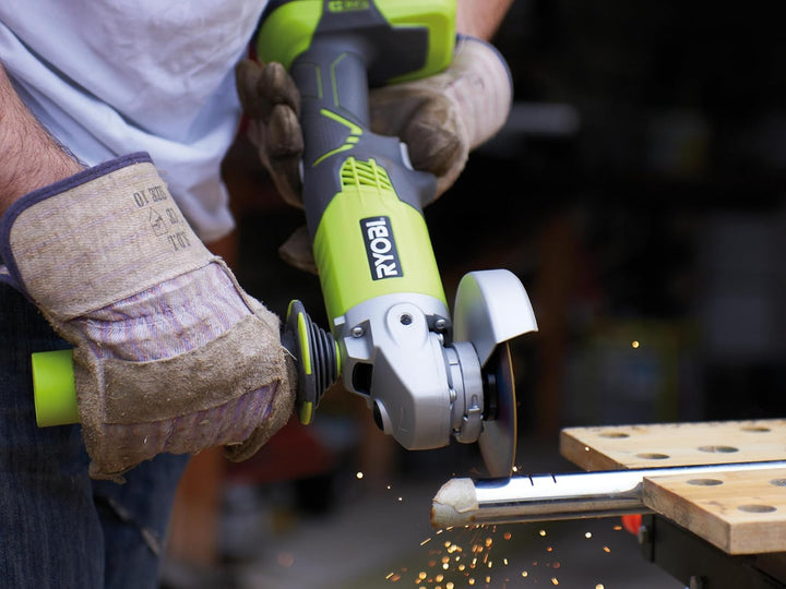RYOBI 18 V ONE+ Akku-Winkelschleifer R18AG-0 (Bohrungsdurchmesser 22mm, Scheibendurchmesser 115 mm,
