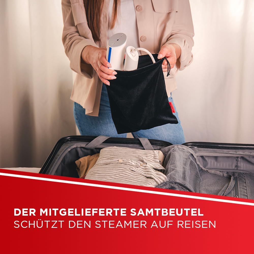 Polti Vaporella Vertical Styler GSM50B, Tragbare vertikale Dampfbürste mit klappbarem Griff, Aufheiz