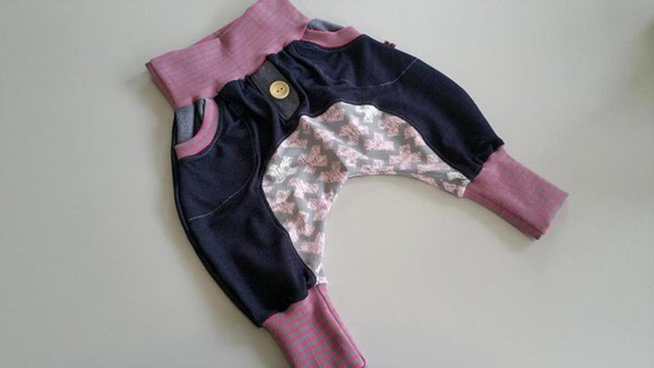 Atelier MiaMia - Pumphose Baby Kind von 56-92 Designer Babyhose Limitiert !! Mitwachshose - 68
