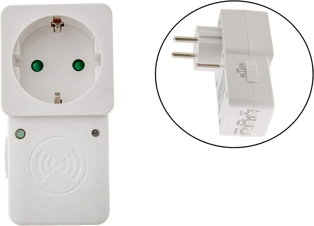 HUBER Motion 21HF Zwischenstecker Radar Bewegungsmelder 180° für Steckdose I 230V / 1200W Bewegungss