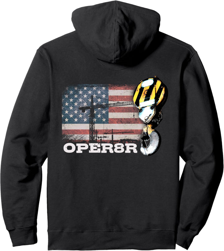 Kranführer Geschenke Design auf der Rückseite der Kleidung Pullover Hoodie