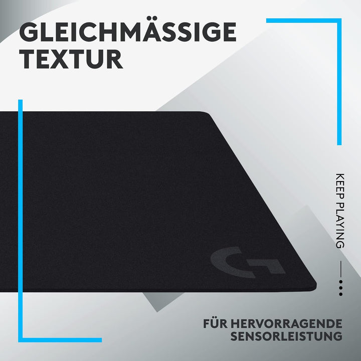 Logitech G G840 Extra Grosses Gaming-Mauspad, optimiert für Gaming-Sensoren, mässige Oberflächenreib