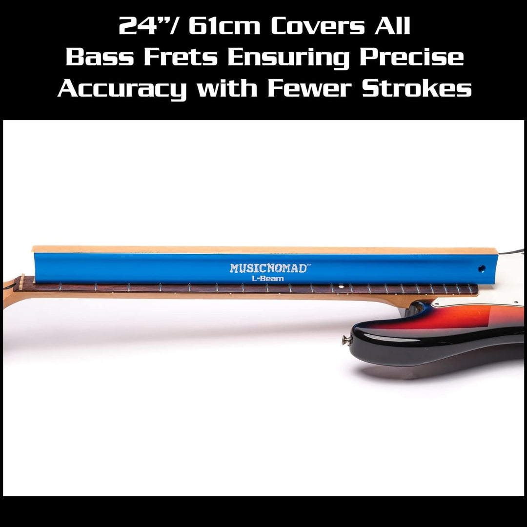MusicNomad Fret Leveler - Leveling (L-Beam) 24" (61cm) for Bass Guitar (MN812)