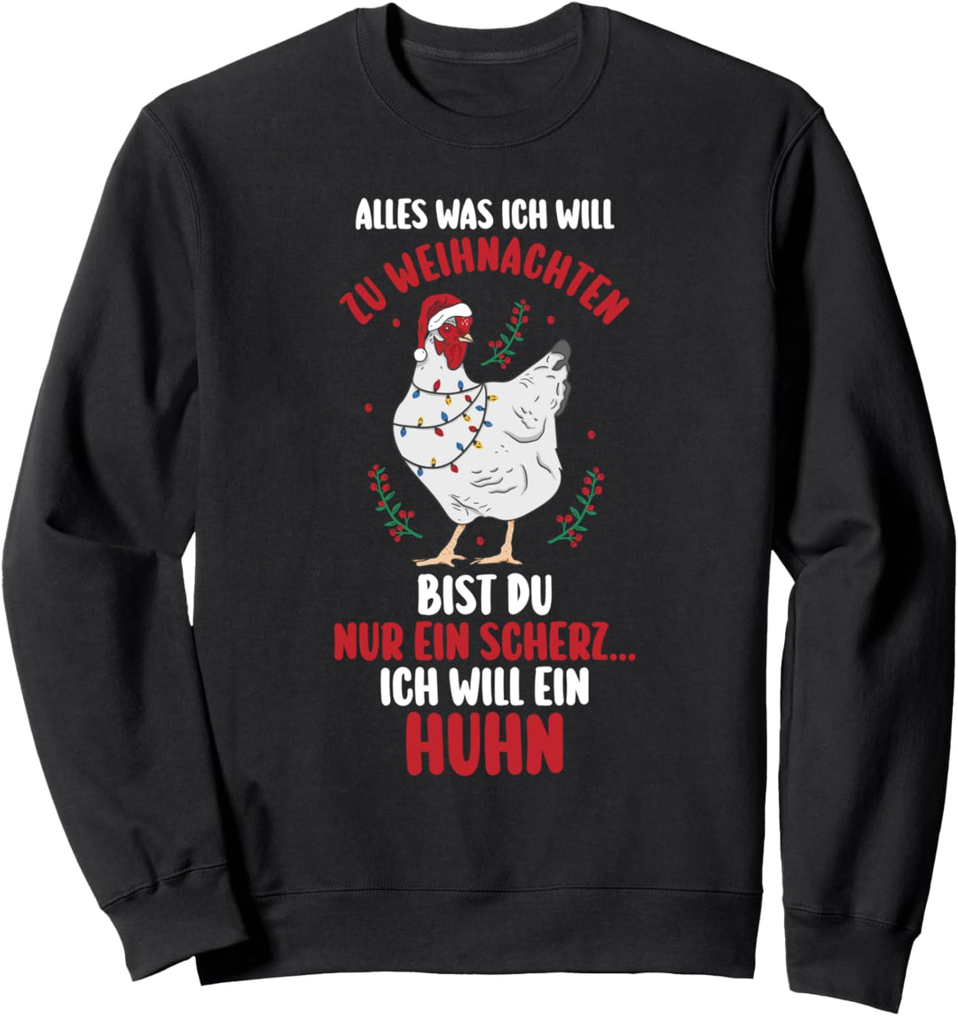 Weihnachtsmann Hühner Huhn Weihnachten Sweatshirt