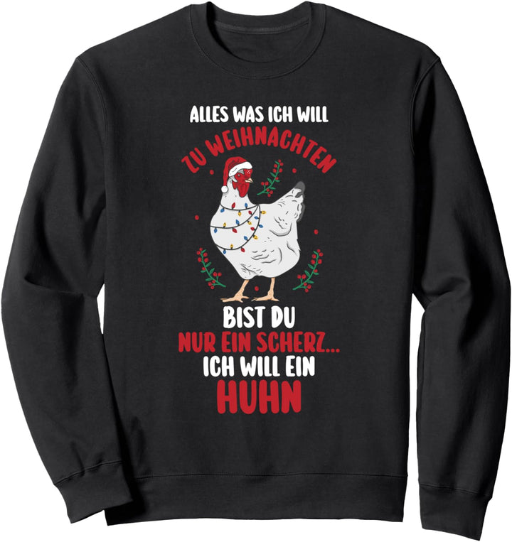 Weihnachtsmann Hühner Huhn Weihnachten Sweatshirt