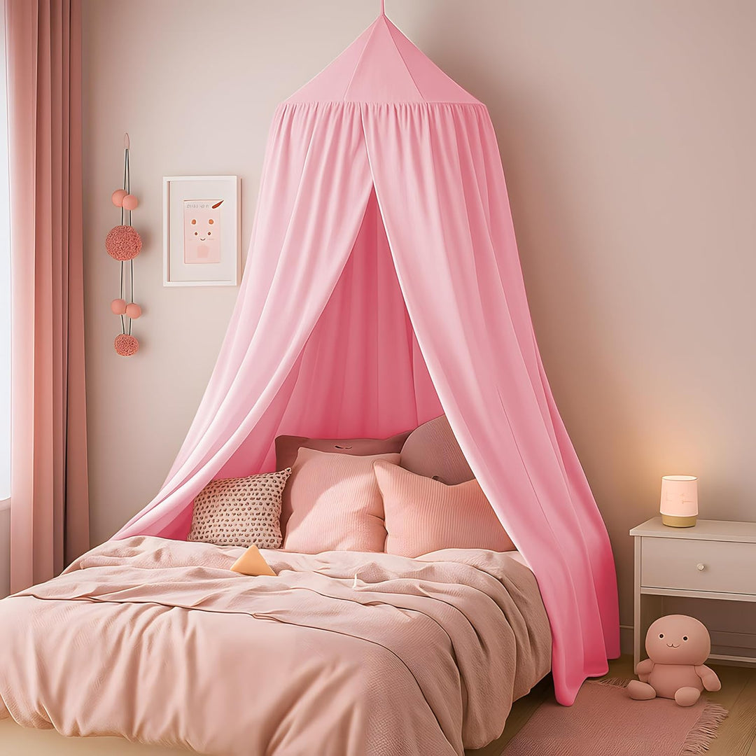 Baldachin Kinderzimmer, Betthimmel Babybett, Hängende Rund Princess Insektennetz Moskitonetz, Himmel