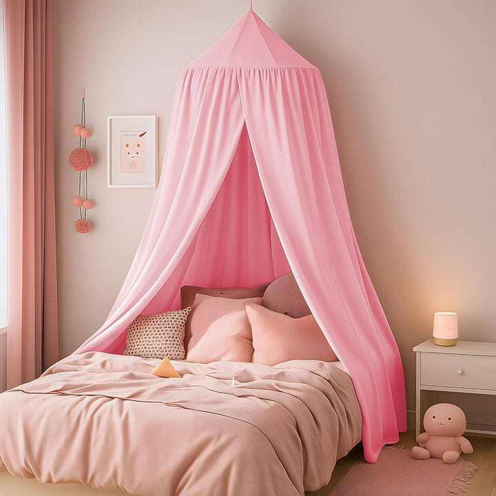 Baldachin Kinderzimmer, Betthimmel Babybett, Hängende Rund Princess Insektennetz Moskitonetz, Himmel