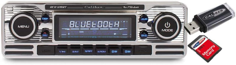 Caliber Retro Autoradio - Auto Radio Bluetooth USB - FM - 1 DIN Radio Auto - Autoradio Oldtimer - Mi