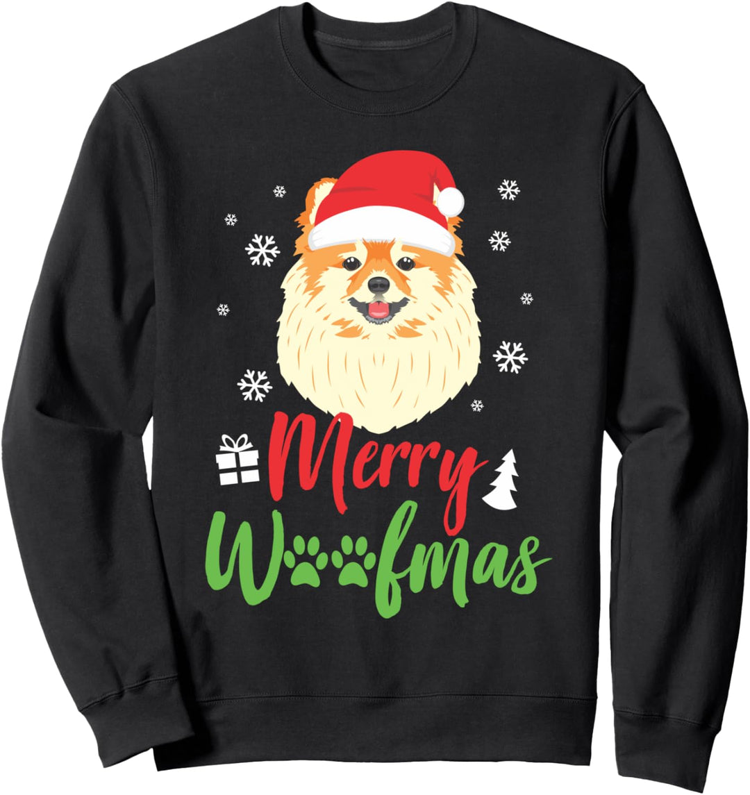 Weihnachtshund Pommerschen Frohe Woofmas Geschenk Sweatshirt