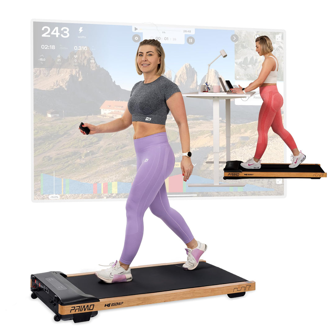 Hop-Sport Laufband für Zuhause HS-850WP Primo, 2 in 1 Walking Pad, for Home Office Büro, Laufband Sc