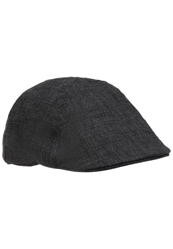 camel active Herren Flat Cap aus Leinenmix M Anthrazit, M Anthrazit