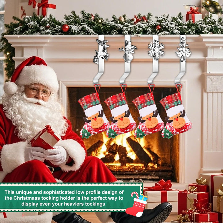 Molinter - 4 Stück Weihnachtsstrumpfhalter
