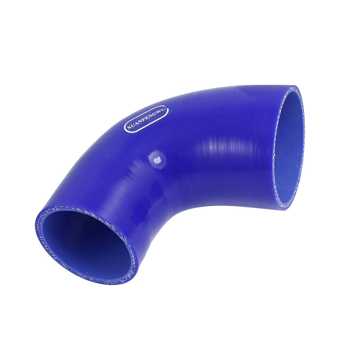 A ABSOPRO Auto Kühlerschlauch Reduzierstück 90 Grad Bogen 57-70mm Silikon Blau