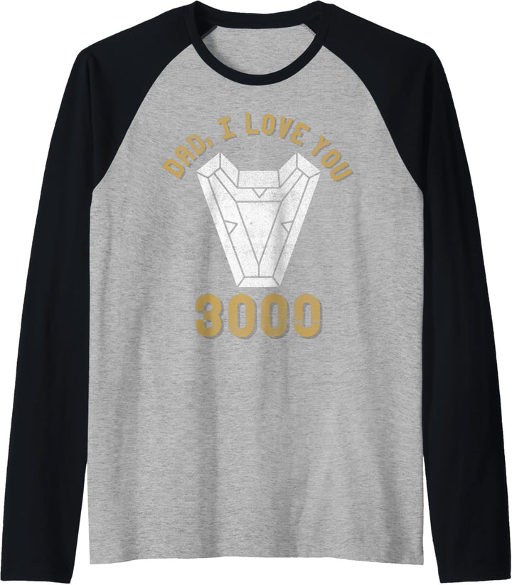 Marvel Iron Man Dad I Love You 3000 Raglan
