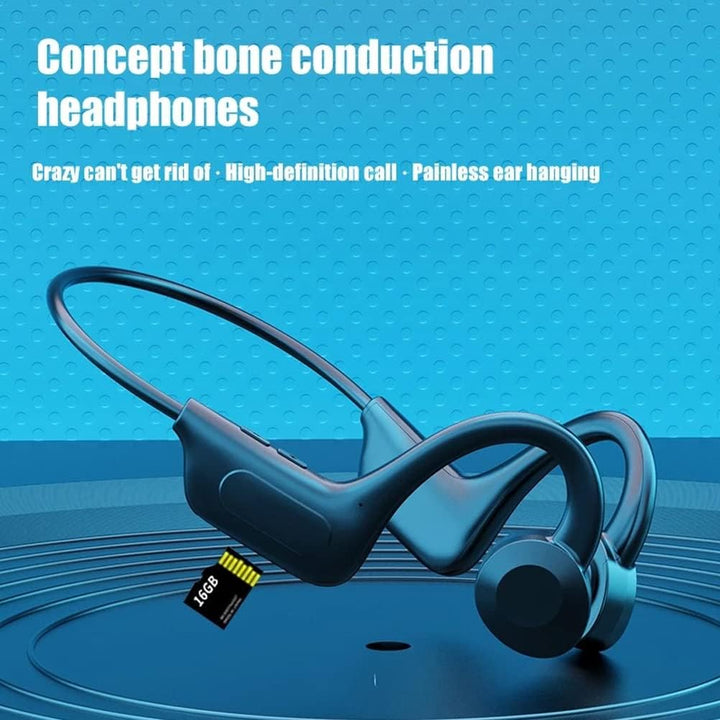 Knochenleitungskopfhörer, Drahtlose Bluetooth Open-Ear-Sportkopfhörer, Bluetooth 5.3 Sport-Headset m