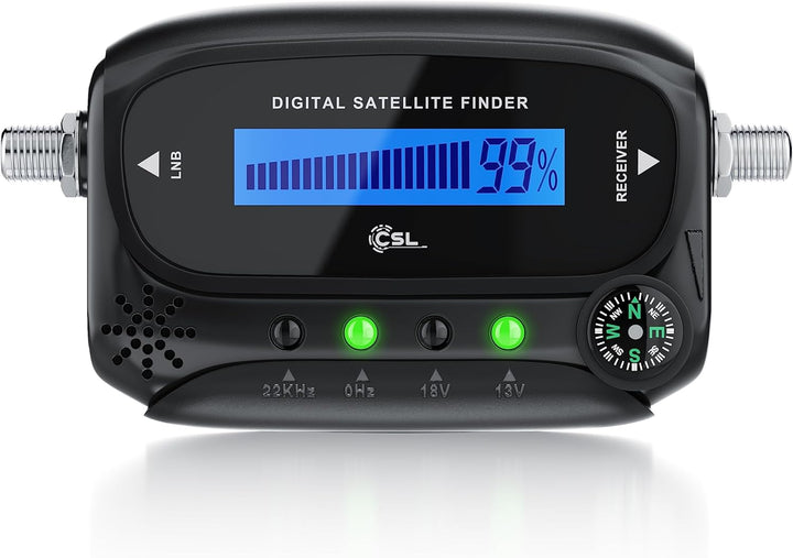 CSL - Digital Satfinder - Satelliten Finder Messgerät - LCD-Display - HD TV-fähig - mit integriertem