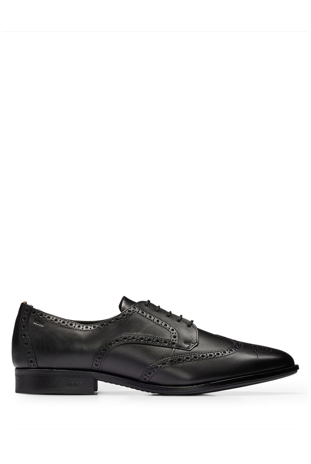BOSS Herren Colby Derb Leder-Derbys mit Budapester-Details Grösse 42 EU Schwarz, 42 EU Schwarz