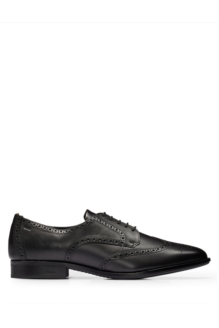BOSS Herren Colby Derb Leder-Derbys mit Budapester-Details Grösse 42 EU Schwarz, 42 EU Schwarz