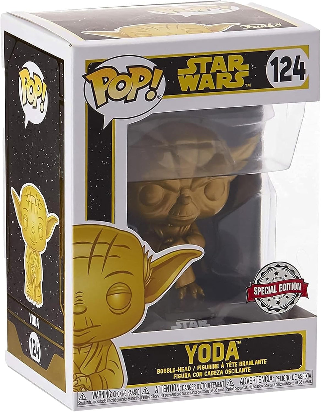 Star Wars Funko – 43018 – Funko Pop! – Movies Gold Edition – Yoda – Vinyl Figur,ca. 9cm