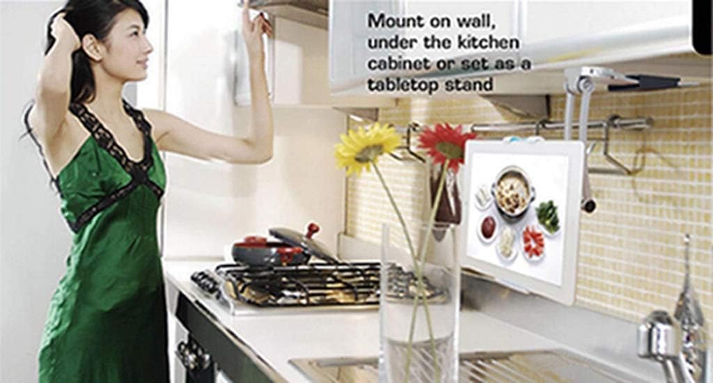 Tablet PC Handyhalter Zubehör Anti-Rutsch-Küchenständer Wandhalterung Tablet-Halter for 7-12 Zoll Ta