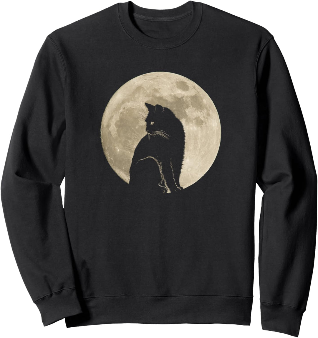 Cat Moon Aesthetic Goth Gothic Occult Wicca Witchcraft Witch Sweatshirt