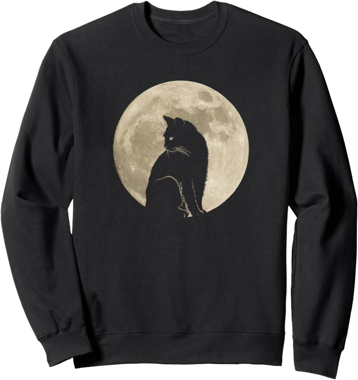 Cat Moon Aesthetic Goth Gothic Occult Wicca Witchcraft Witch Sweatshirt