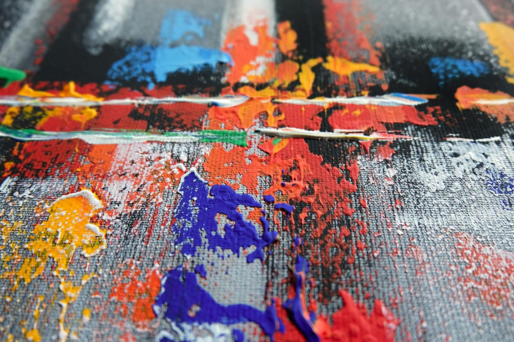 Monica Mirafiori I 100% HANDGEMALT I Gemälde Summer In The City 100x50cm | Gemälde Handgemalt | Acry