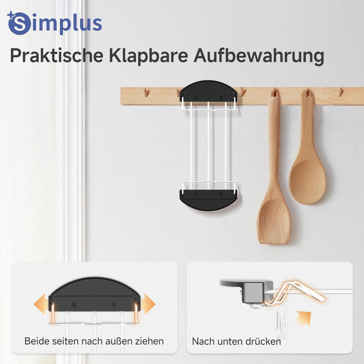 SIMPLUS Toaster 2 Toastschlitze, 7 Bräunungsstufen, Auftau- & Aufwärmfunktion, Brötchenaufsatz, extr
