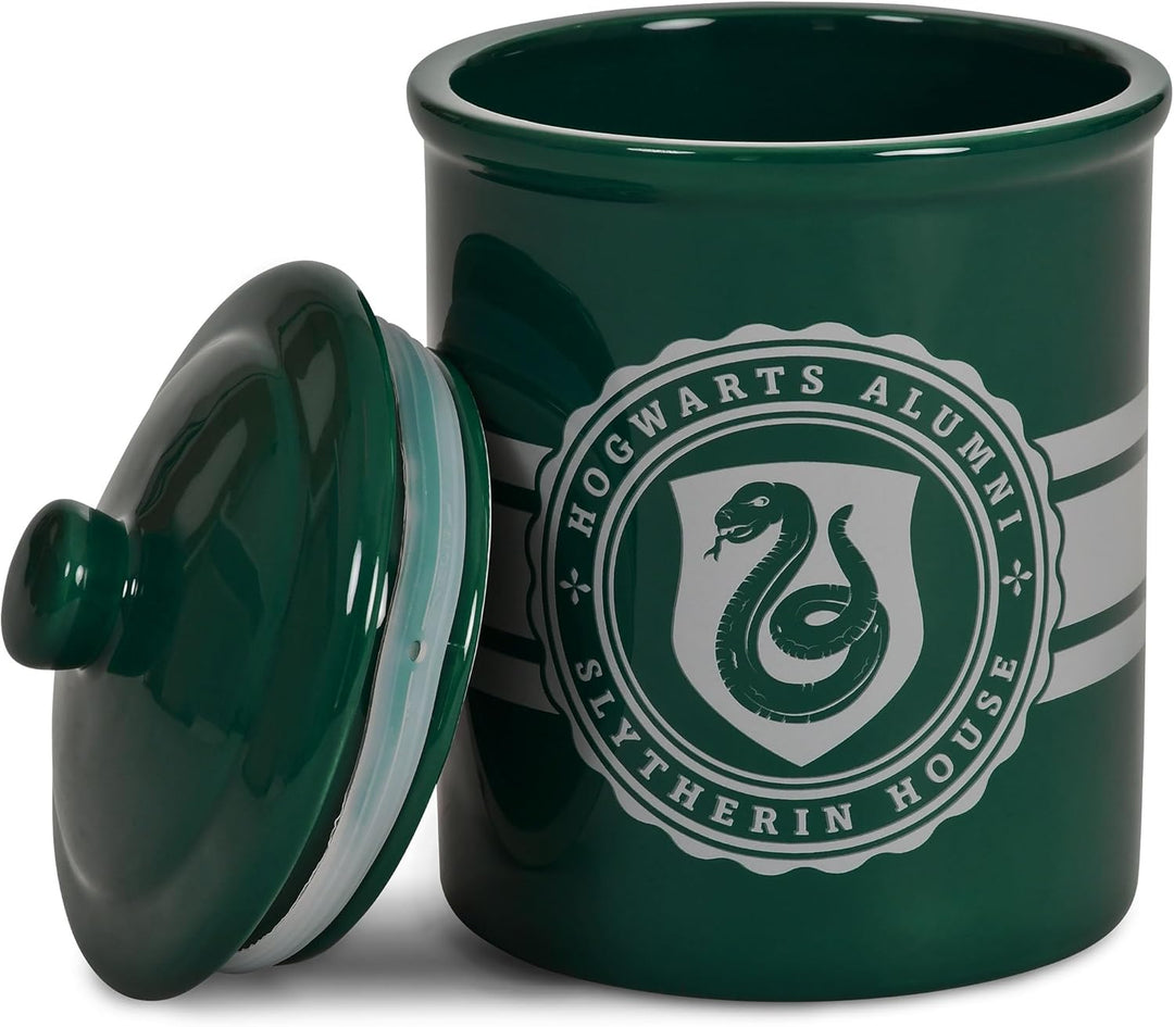 Elbenwald Harry Potter Hogwarts Alumni Keksdose Slytherin - 2,5 x 21,5 x 12,5 cm - mit Schlangen Wap