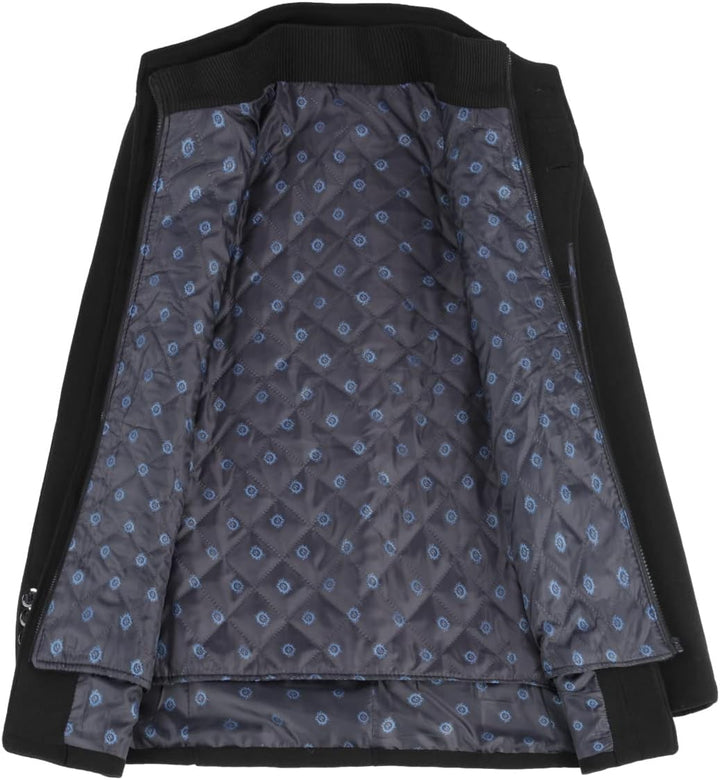 YOUTHUP Herren Mantel mit Winterweste Kurzer Wolle Wintermantel Winter Outdoor Dicker Wollmantel M S