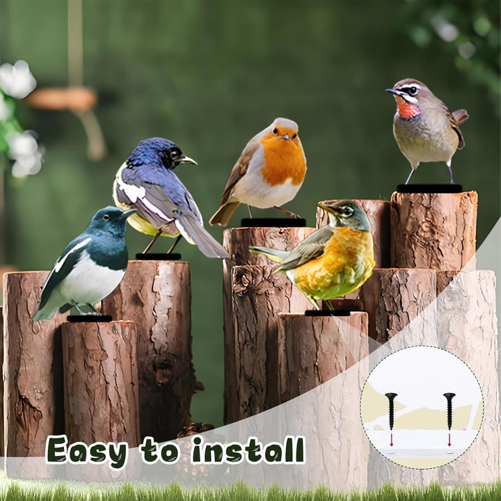 5 Stück Gartendeko Bemalte Vogel Vögel Gartenstecker Deko Gartendeko Für Draussen Metall Vogel Baums