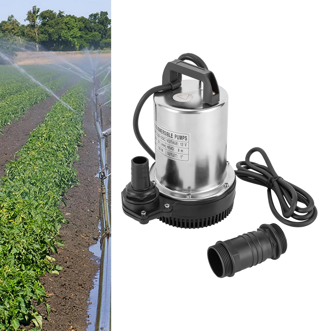 12V 160W Tauchpumpe Wasserpumpe 50L/min Hauswasserwerk Wasserpumpe Hochdruck Müllpumpe Edelstahl Jet
