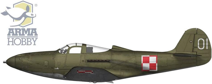 Assembly Model kit Made from Plastic P-39Q Airacobra (70055) in Scale 1/72