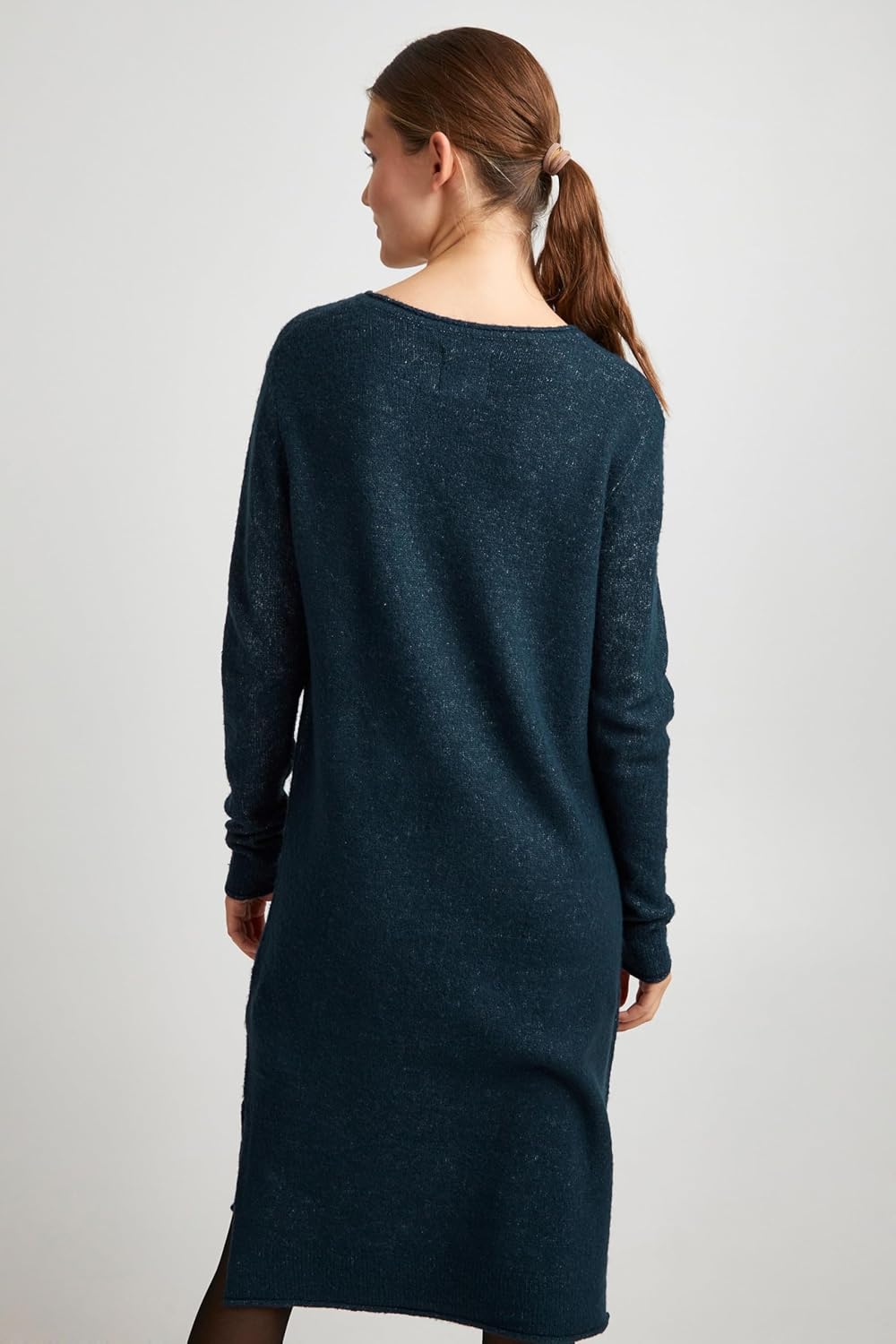 OXMO OXIda Damen Strickkleid Feinstrickkleid Kleid M Total Eclipse Melange (1940101), M Total Eclips