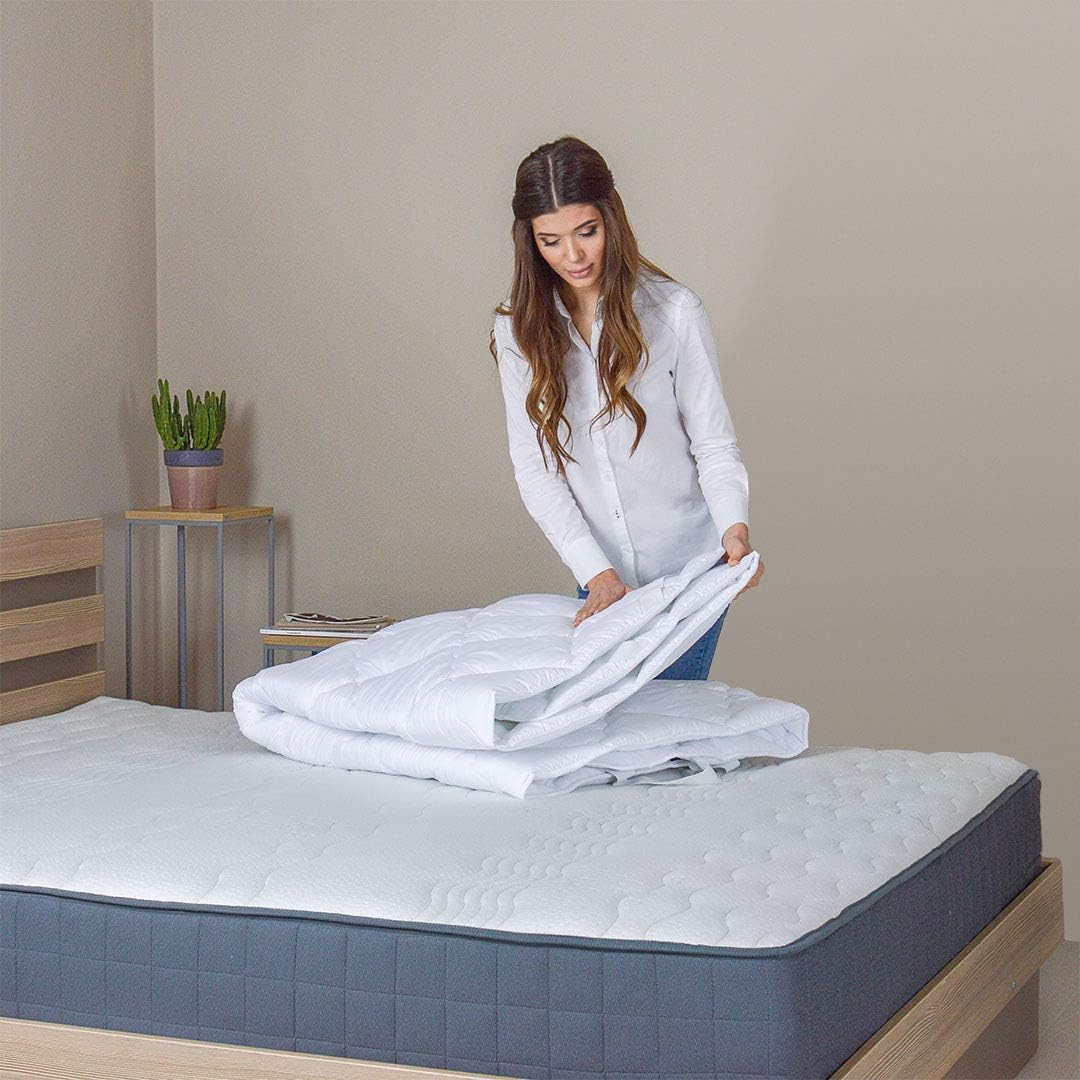sei Design Matratzenschoner 90 x 200 atmungsaktiv - Luxuriöse Matratzenschutz Auflage - Extra Soft &amp;