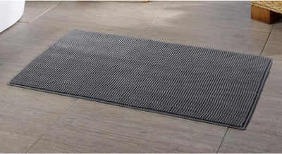 Gözze - Anti-Rutsch-Badematte, Superweich, 100% Mikrofaser, 60 x 100 cm - Grau Grau 60 x 100 cm, Gra
