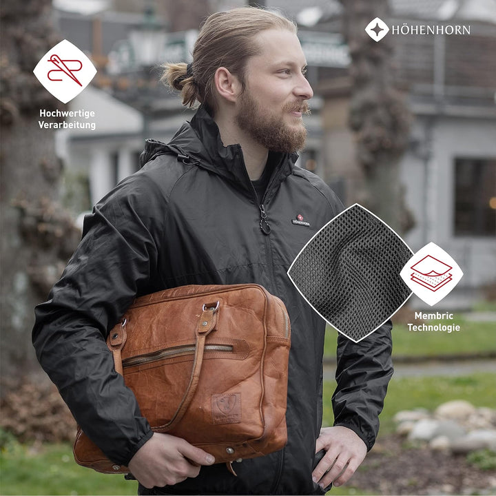 Höhenhorn Rigi Herren Regenjacke Atmungsaktiv für Männer Wetterfeste Hochwertige Allwetter S Night-B