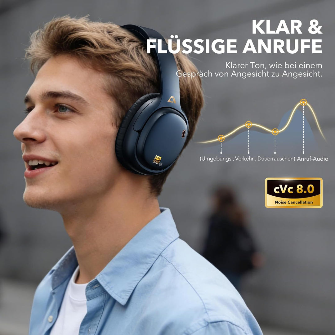1Mii E700 Kabellose Bluetooth Over-Ear-Kopfhörer mit Active Noise Cancelling, Hi-Res Audio LDAC/aptX