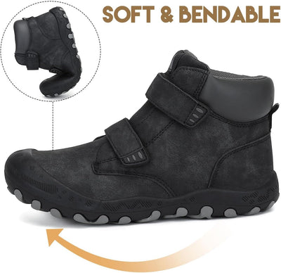 Mishansha Kinder Wanderschuhe Trekking Wanderstiefel Outdoor Trekkingschuhe 29 EU Schwarz, 29 EU Sch