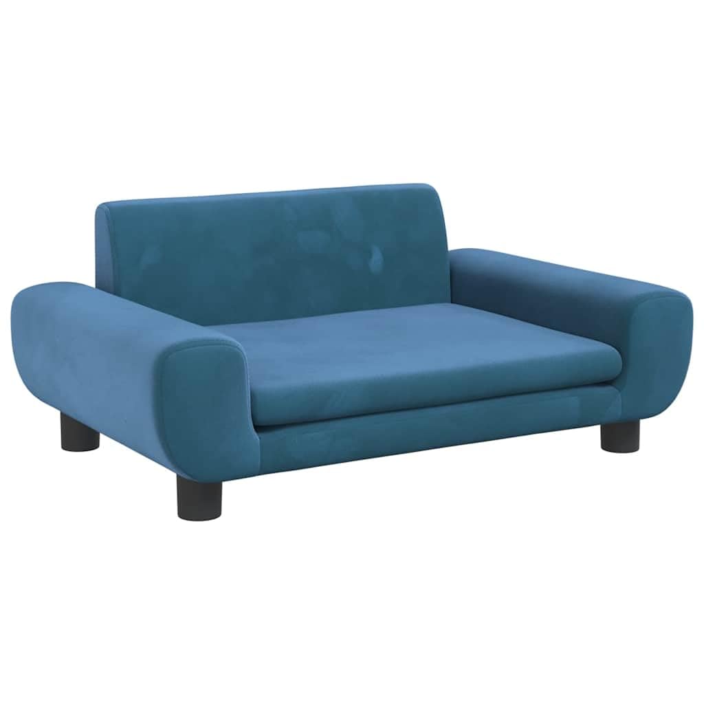 vidaXL Kindersofa Blau 70x45x33 cm Samt 70 x 45 x 33 cm Blau, 70 x 45 x 33 cm Blau