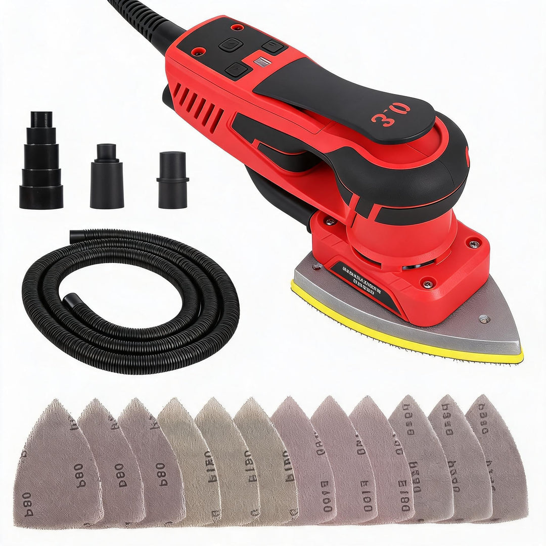 Bürstenloser Exzenterschleifer 150mm 350W, Profi Schleifmaschine Mit 2,5mm Exzenterhub & 10000 u/Min
