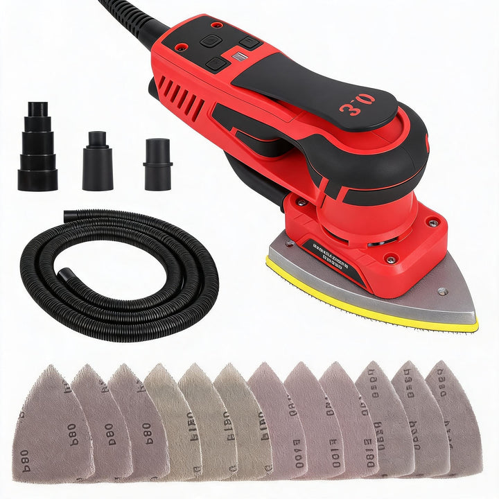 Bürstenloser Exzenterschleifer 150mm 350W, Profi Schleifmaschine Mit 2,5mm Exzenterhub & 10000 u/Min