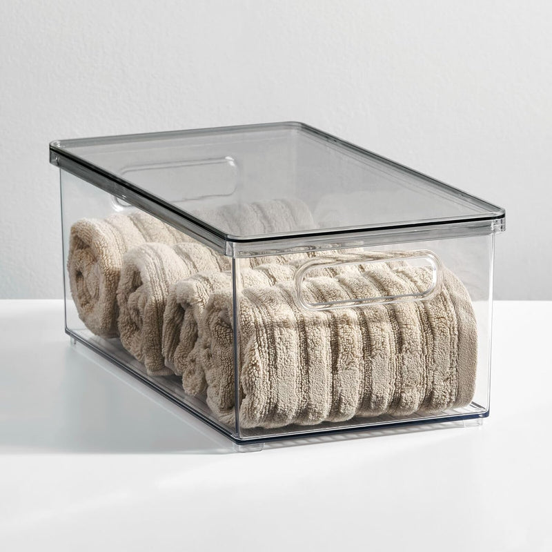 mDesign 4er-Set Kosmetik Organizer – praktische Kosmetikaufbewahrung aus Kunststoff mit abnehmbarem