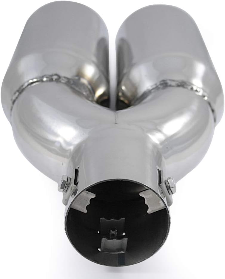 Doppel Dual Auspuffblende Endrohr Endstuck Auspuff Blende Schalldampf Sportauspuff Universell Schall