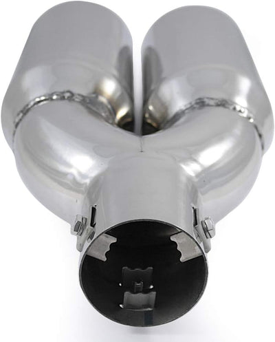 Doppel Dual Auspuffblende Endrohr Endstuck Auspuff Blende Schalldampf Sportauspuff Universell Schall