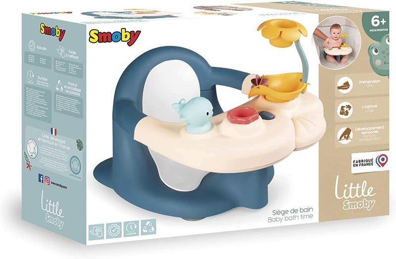 Smoby Toys - Little Smoby Baby-Badesitz ab 6 Monate - Badewannensitz mit Spieltisch inkl. Badewannen