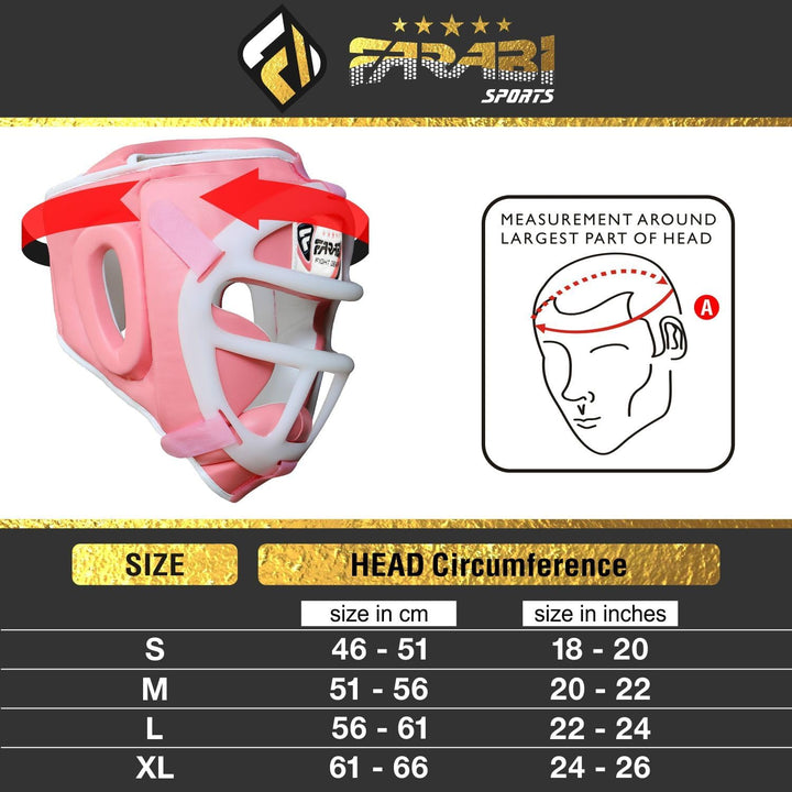 Farabi Sports Kopfschutz Frontbügel Grillschutz Krav MAGA Kickboxen Kopfschutz Pink L, Pink L